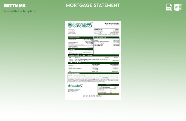 Модерен стил на Доминика Народната банка на Доминика Шаблон за извод на банкарск